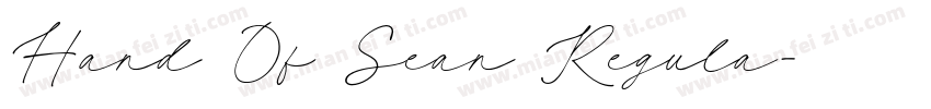Hand Of Sean Regula字体转换
